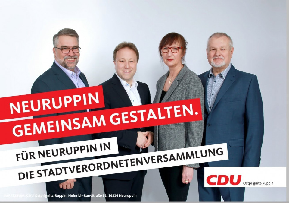 Die Spitzenkandidaten der CDU Neuruppin